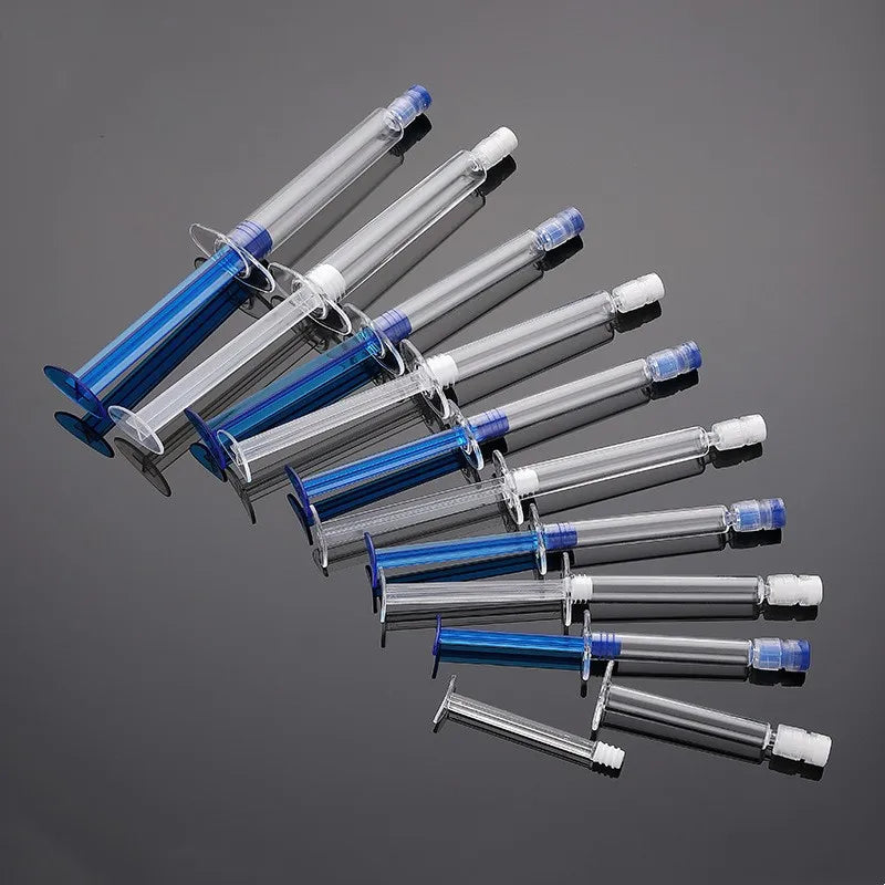 Custom 1mI-10mI Blue Plastic Airless Syringe Eye Cream Essence Applicator Bottle Hyaluronic Acid Original Liquid Bottles