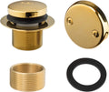 Modern Uncoated Brass Tip Toe Tub Trim Set with Two Hole Overflow Faceplate Replacement Bath Drain Drainer Kit Easy Installation