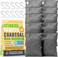 Nature Fresh  Bamboo Charcoal Air Purifying Bag Activated Charcoal Odor Absorber Hooks Home Closet Air Freshener