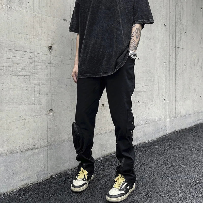 OEM Latest Trousers for Men Street Wear Stock Drop Shipping Cargo Pocket Cargo Pants