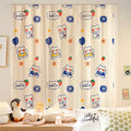 Modern No-Punch Magic Tape Blackout Curtains Light-Transmitting Non-See-Through Fabric for Dormitory Bay Window & Rental Room