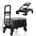 LEADLOONG Metal 2-in-1 Multifunction Folding Trolley Portable Hand Truck Heavy Duty Foldable Cart for Garage Tools