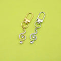 Wholesale Diamond Encrusted Musical Note Keychain Diamond Encrusted Musical Note Shape Alloy Keychain Metal Keychain
