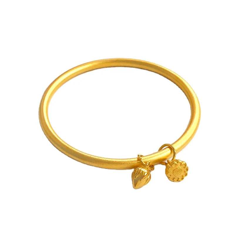 Dubai Jewelry Women's Ancient Law Bracelet Net Red Lotus Lotus Ancient Law Bracelet Gold Plated Jewelry