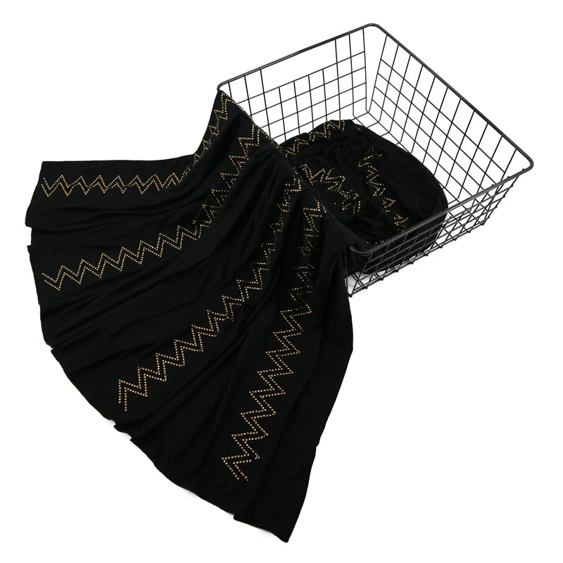 Wholesale Custom Made Double Row Four Diamonds Jersey Hijab Scarf Muslim Hijab Hot Selling Scarf Jersey Hijab