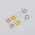 7.3mm Handmade 925 Sterling Silver End Bead Caps Hollow Flower Shaped Loose Spacer Bead for Diy Jewelry Findings