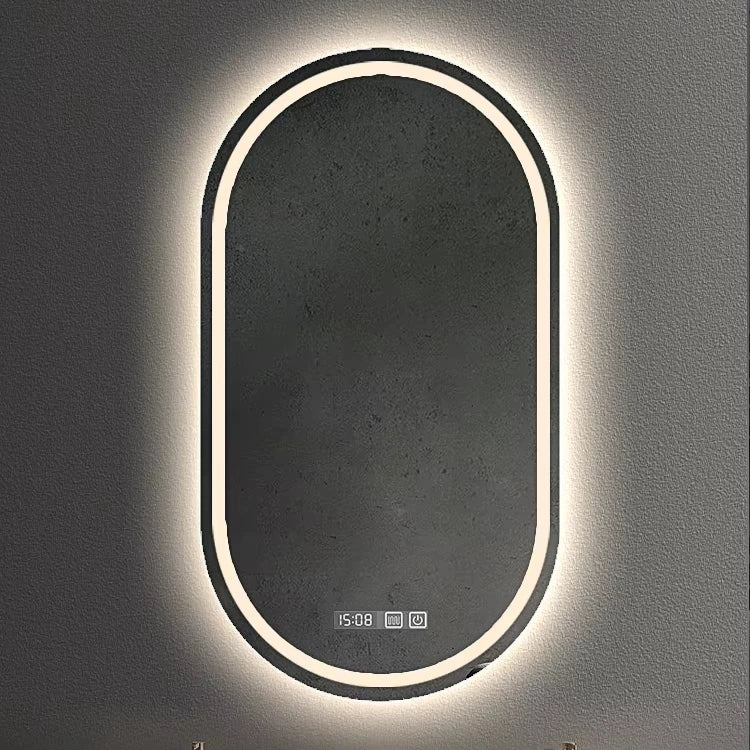 OEM ODM Oval Front and Backlit LED Bathroom Mirror Anti Fog Dimmable Smart Vanity Mirror