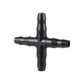 1/4 Inch 4 Way Barb Hose Fittings Cross Connector Irrigation Hose Splitter for Garden Irrigation Pipe