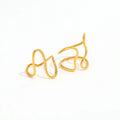 Fenny 18K Gold Plated Waterproof Chunky Irregular Fashion Wide Opening Curved Ring Stainless Steel Wholesale Jewelry Form Women
