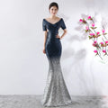 1256 Female New Celebrity Party Birthday Slimming Host Long Style Evening Dress