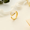 New Arrival Simple Geometric Non Fade Dripping Rings Gold Silver Plated Stainless Steel Finger Ring Women Jewelry