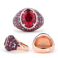 Starsgem Men Designs Gold Red Ruby Ring for Men