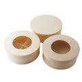 New Design Personalized Wooden Multifunctional Round Box Microwaveable Round Dessert Grazing Box Catering Box With Window