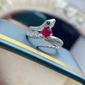 Classic 925 Sterling Silver Natural Ruby Oval Cut Band Jewelry Rings New Design Fashion Wedding Engagement for Women for Parties