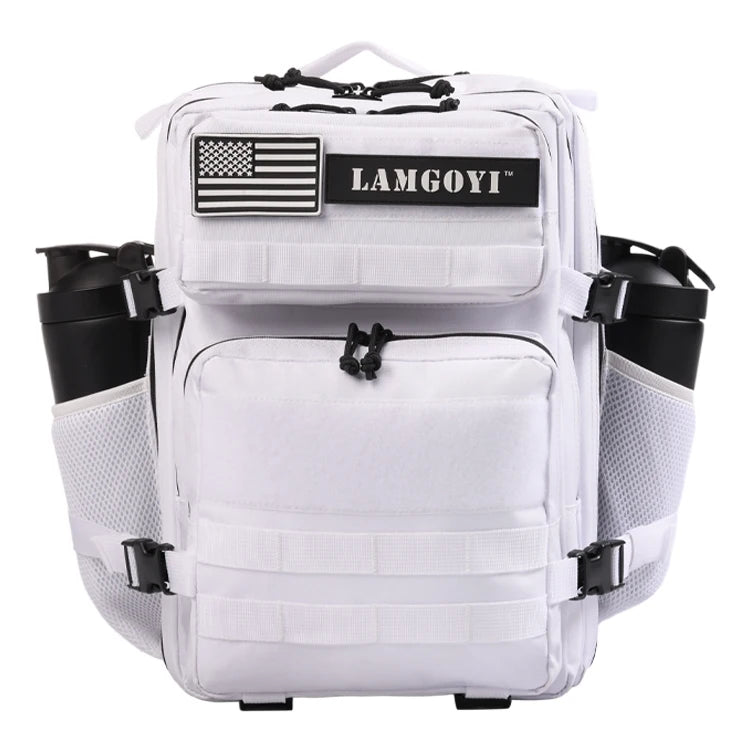 Custom Personalizadas LOGO Waterproof All White Tatica Mochila Back P25l 900D Oxford Tactical Gym Fitness Sport Backpack Gym Bag