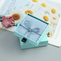 Factory Custom Logo Blue Kraft Paper Jewelry Box Pouch Exquisite Slider for Necklaces Bracelets Rings Earrings