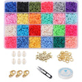 9 Designs Polymer Clay Beads Set for Jewelry Making Clay Beads Kit Box for Bracelet Necklace Making