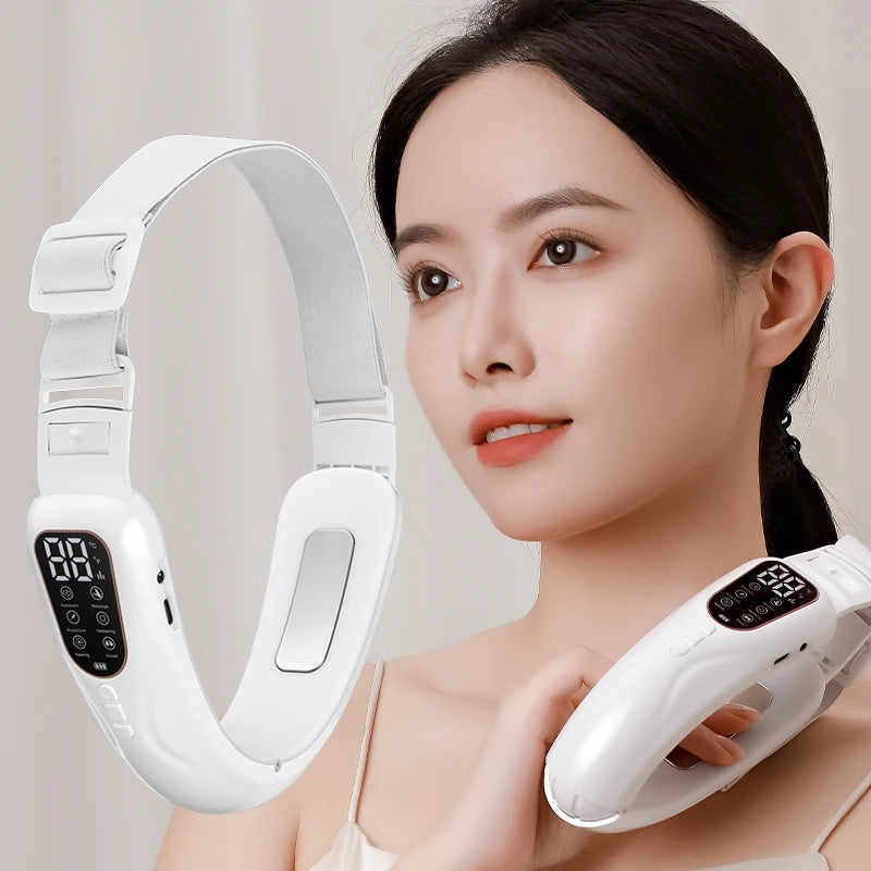 2025 Electric Face Lifting Firming Device Adjustable Double Chin Reducer Facial Lifting Tight Massager Machine Household Beauty