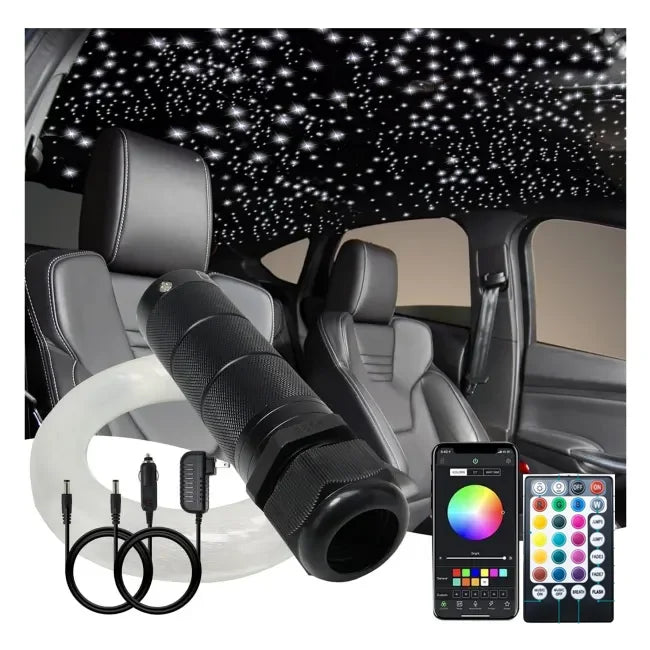 2024 Hot 6W Car Projector Led Starry Sky Projector Lamp 150 Pcs* 0.75 Mm*6.5 ft Starlight Headliner Kit Star Ceiling Light