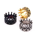 Anillo Wholesale Punk Retro Gothic Style Crown Titanium Steel Stainless Steel Gothic Rings Gold Black Crown Rings for Men Women