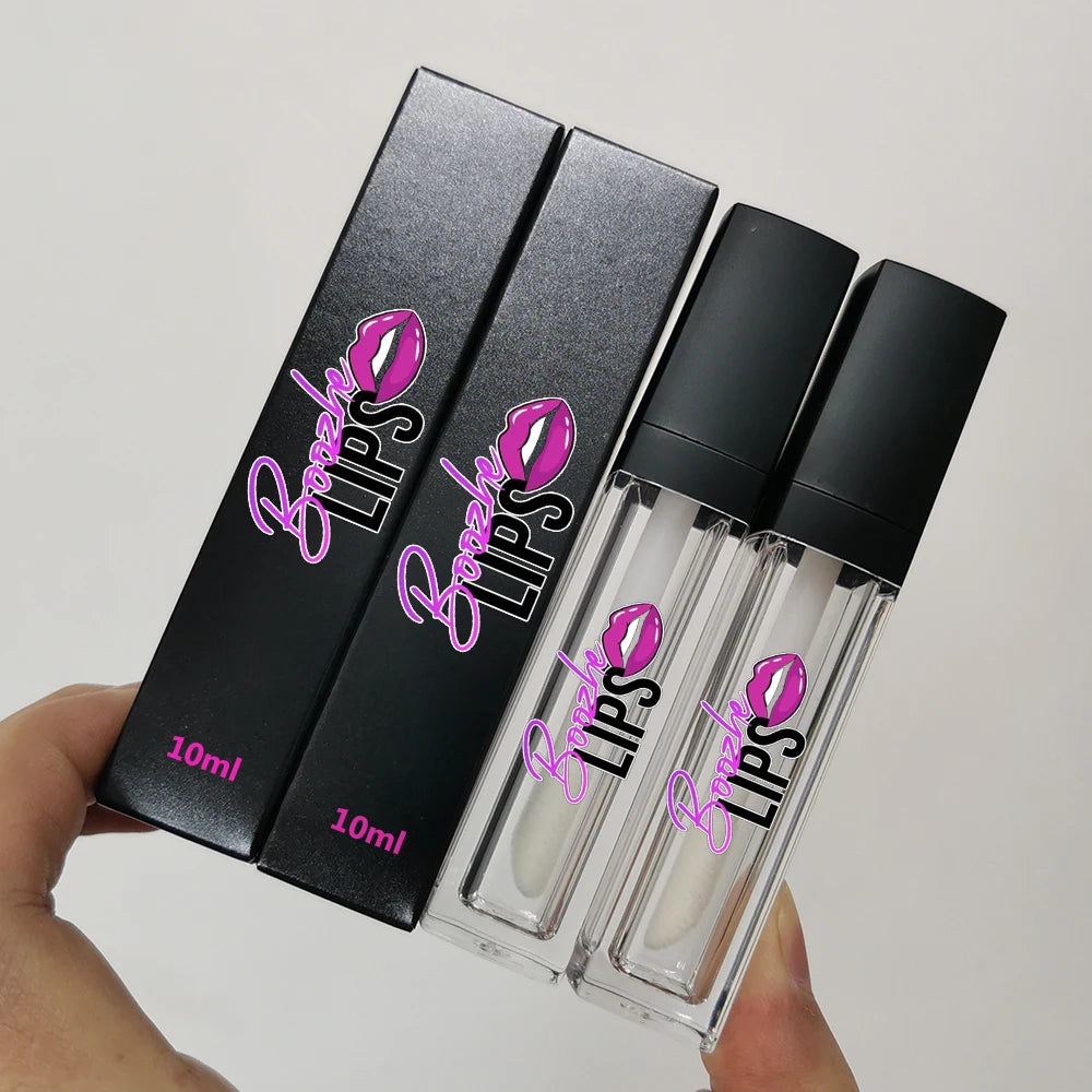 8ML 10ML Custom LOGO Cosmetic Packaging Low MOQ Empty Lipstick Tubes Gold Lip Balm Tubes With Wands Lip Gloss Tubes