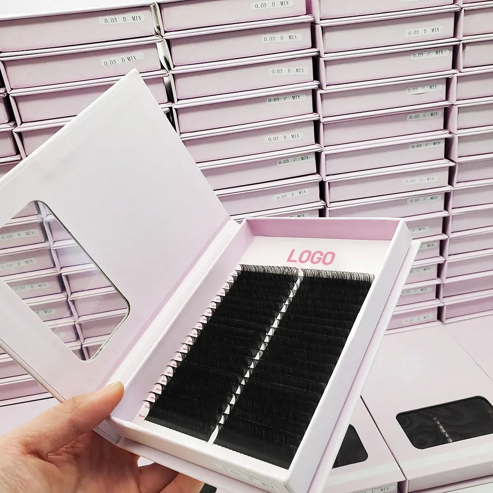 Premium Volume Custom Box Packing Eyelash Extension Supplies 40rows Lashes Luxury Easy Faning Lashes Eyelash Extensions