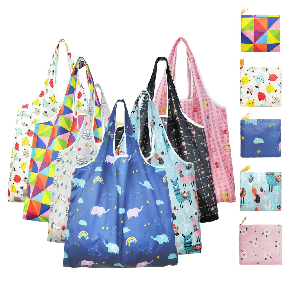 New Lightweight Durable Reusable Grocery Bags Shopping Bags Washable Foldable Large Classic Design Gift Tote Grocery Bag