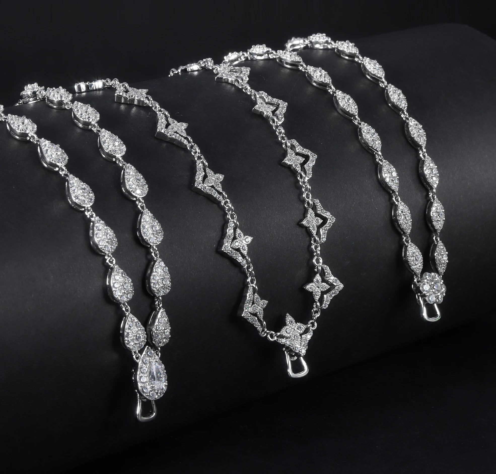 C9379N Abiding Fine Jewelry Factory Unique Design Cubic Zirconia Universal Pure 925 Sterling Silver Necklace Chain for Pendant