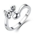 925 Sterling Silver Classic 'I Love You' Heart Ring for Women Wedding Engagement Jewelry for Birthday Gifts SCR024