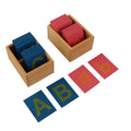 LA001 Kids Wooden Educational Children Language Toy Lower and Capital Case Sandpaper Letters  Boxes Montessori