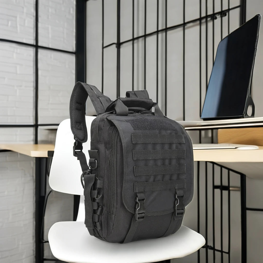 Men's Tactical 14'' Laptop Backpack Zipper Closure Mesh Material for Camping Hiking Travel Outdoor Activities Hunting Polyester