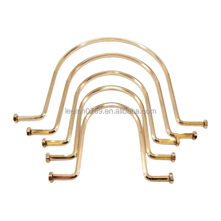 Factory Supply Bag Accessories 220mm Large Metal Gold Leather Bag Handle