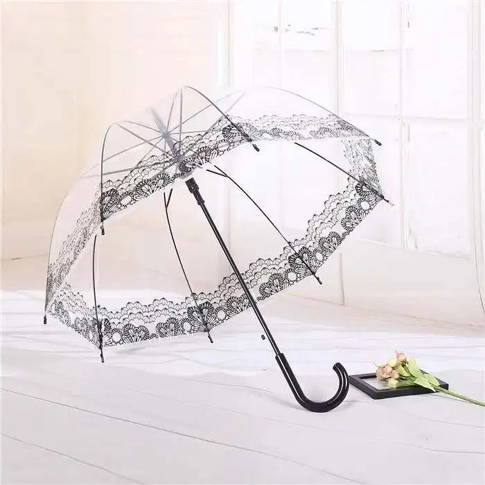 New Innovations 23 Inch Clear Umbrella with Custom PVC Dome Shape Clear Transparent Umbrella