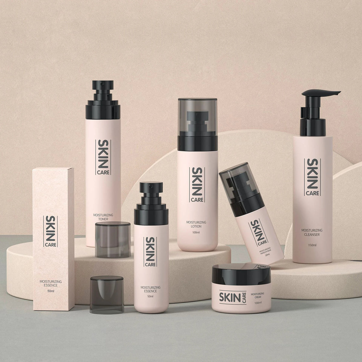 Top Selling Customized Printing 50ml 80ml 100ml 120ml PET Toner Spray Bottle Serum Cream Lotion Bottle for Cosmetic & SkinCare