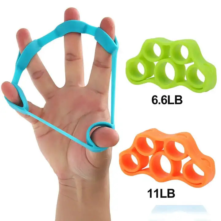 Portable Adjustable Silicone Hand Grip Strength Trainer for Fitness Exercise Finger Exerciser Stretcher Grip Set