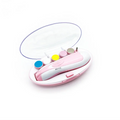 Mini Portable 6 in 1 Baby Electric Trimmer Polisher Handle Nail Cutter with Plastic Catcher