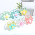 SC Hot Selling Jelly Color Resin Heart Rings Jewelry Women Exaggerated Party Chunky Rings Transparent Flower Heart Acrylic Rings