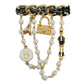Eiffel Tower Flower Number 5 Elegant Jewelry All-match Accessories Bag Hanging Coat Cloth Pearl Brooch Pins
