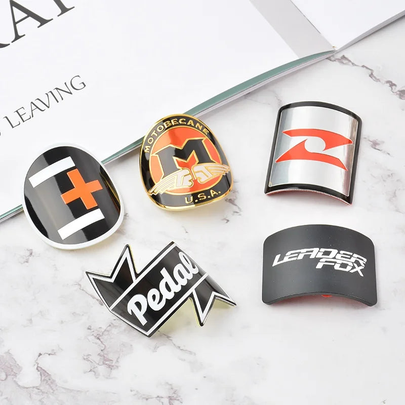 Custom 3d Metal logo for Bicycle Head Tube Car Nameplate Bike Badge Emblem