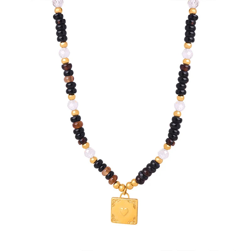 High Quality Fashion Brand Pearls Stainless Steel Chains Gold Plated Jewelry Necklace for Women
