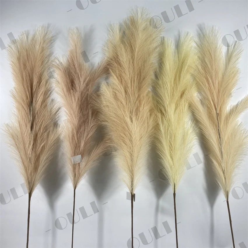 B-5506 Free Sample Fluffy Artificial Pampas Flower Black Pampas for Home Decoration