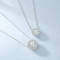 Wholesale Jewelry 2ct 1ct Lab Diamond White Gold 925 Sterling Silver Choker Chain VVS1 GRA Moissanite Pendant Necklace for Women