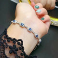 Factory Supply Hot Popular Custom En Argent Pour Couple 925 Sterling Silver Natural Sapphire