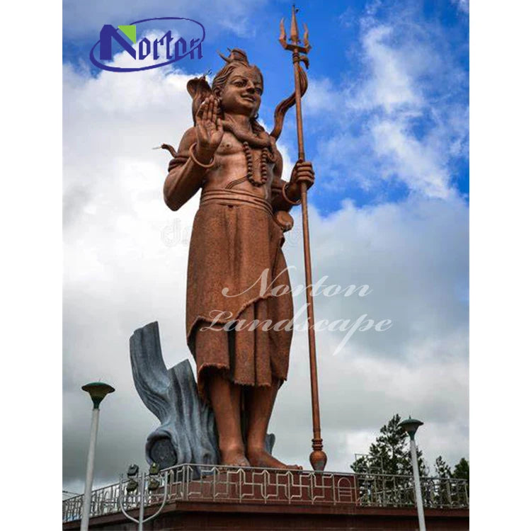 Custom Outdoor Home Garden Park Decor Large Casting Brass Religious Hindu God Giant Lord Shiva Bronze Statue Sculpture for Sale