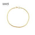 18K Real Gold Bracelet Cheap Price Daisy Chain New Design Light Weight Bracelet Drop Shipping