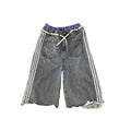 DENIMGUYS Custom Patchwork Denim Short Pants Streetwear Summer Retro Loose Knee Length Distressed Jeans Shorts for Men