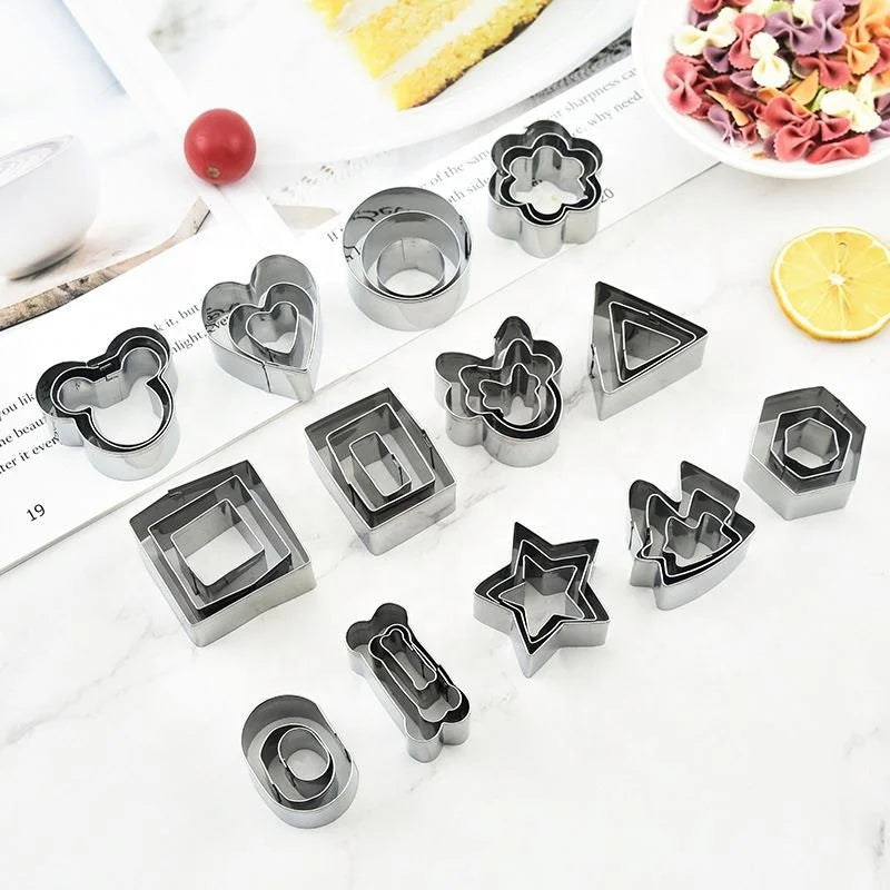 Wholesale Various Shapes Biscuit Mold DIY Stainless Steel Cake Tools 39pcs Set Cookie Cutters
