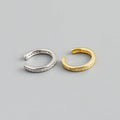 2022 INS 925 Sterling Silver INS Round Shape Full Shiny Cz Diamond Ear Cuff Gold Plated Earrings for Women