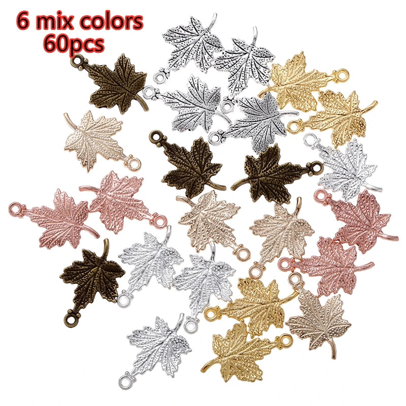 YuenZ 6 Color Antique Silver Color Maple Leaf Charms Metal Alloy Jewelry Diy Accessories 23*15mm Q322
