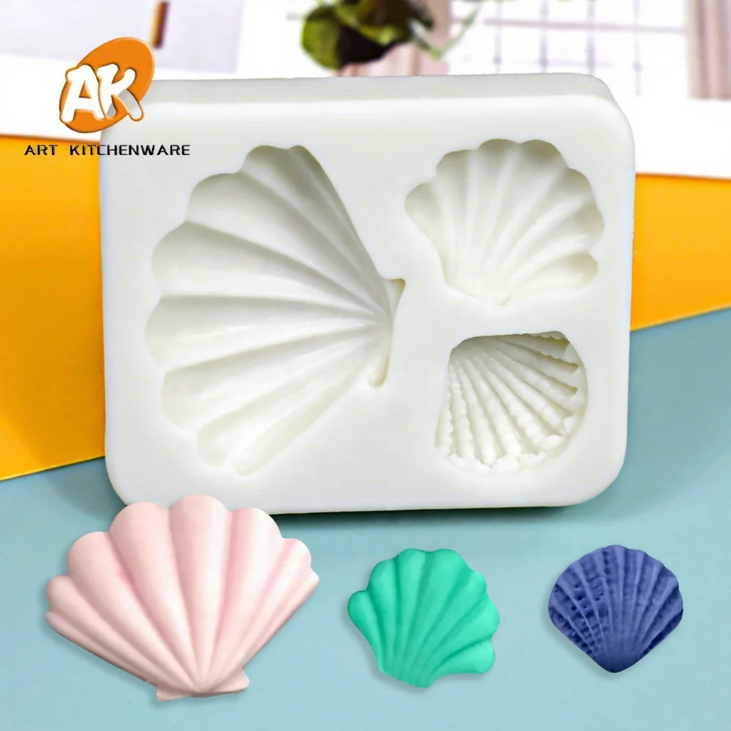 AK Sea Conch Custom Fondant Cake Silicone Mold for Epoxy Resin Clay Silicone Mold Chocolate Molds Silicon Cake Decoration SM3695